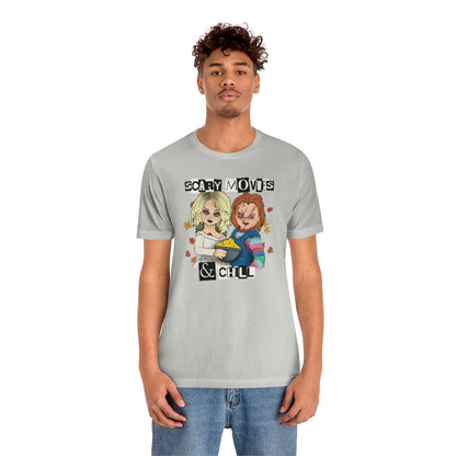 "Scary Movies & Chill" Horror Chucky Tee - Unisex Shirt