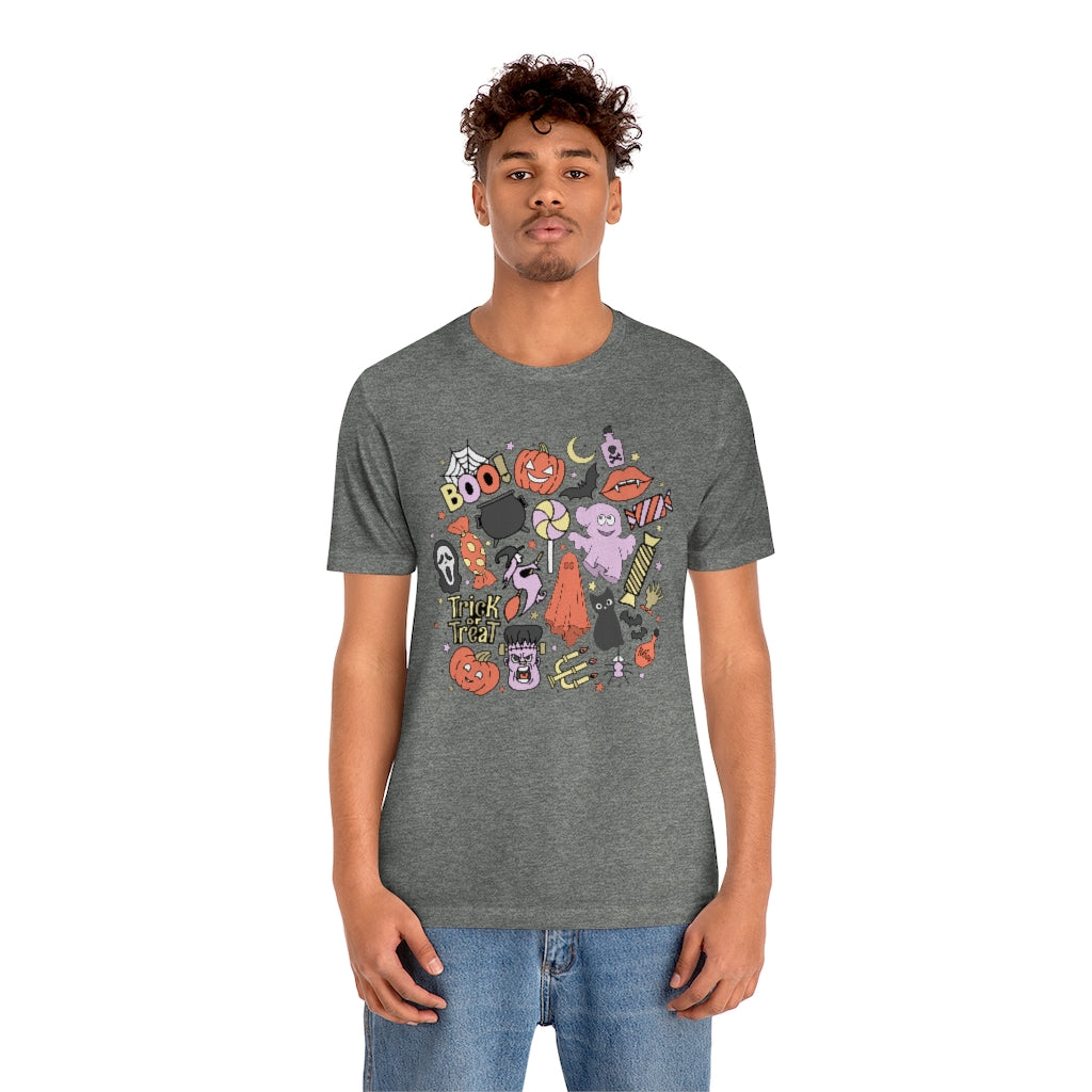 Trick-Or-Treat Spooky Doodles Tee - Unisex Shirt