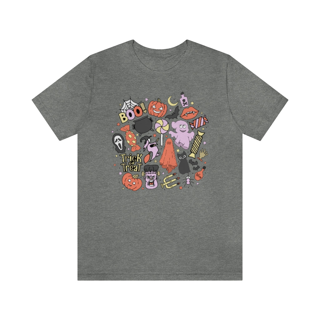 Trick-Or-Treat Spooky Doodles Tee - Unisex Shirt