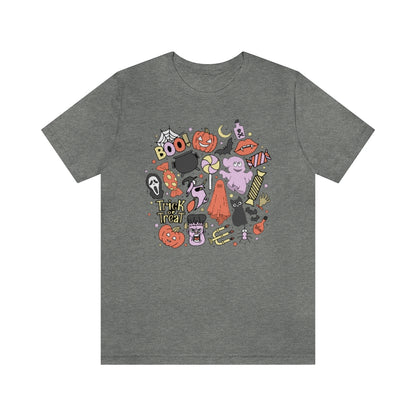 Trick-Or-Treat Spooky Doodles Tee - Unisex Shirt