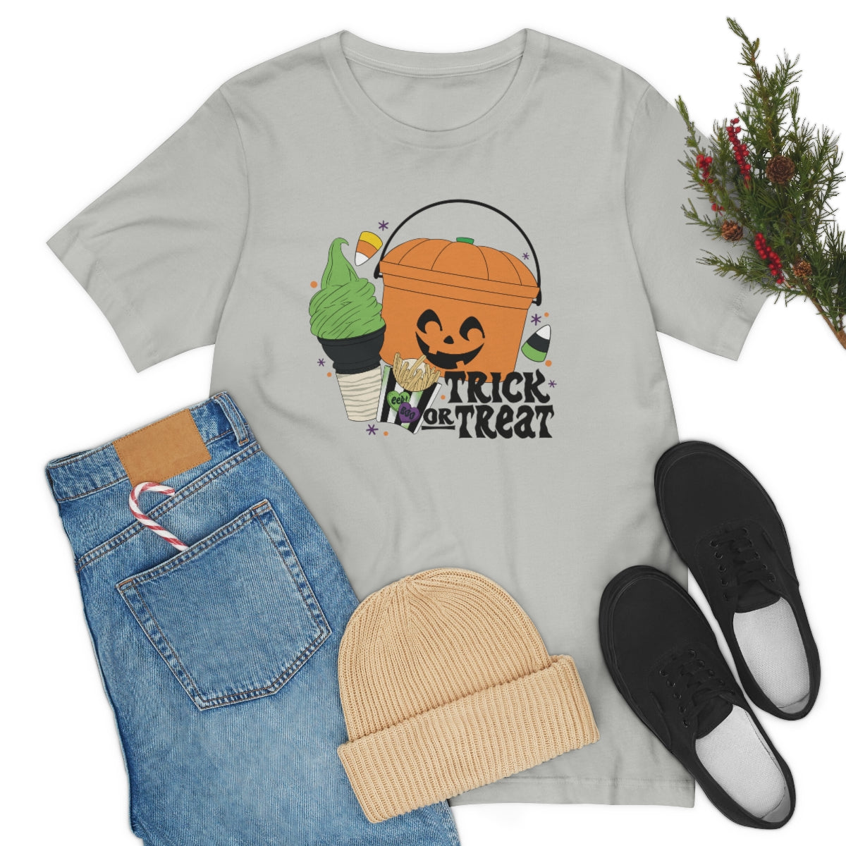 Vintage Halloween Buckets "Trick or Treat" Treats Tee - Unisex Shirt