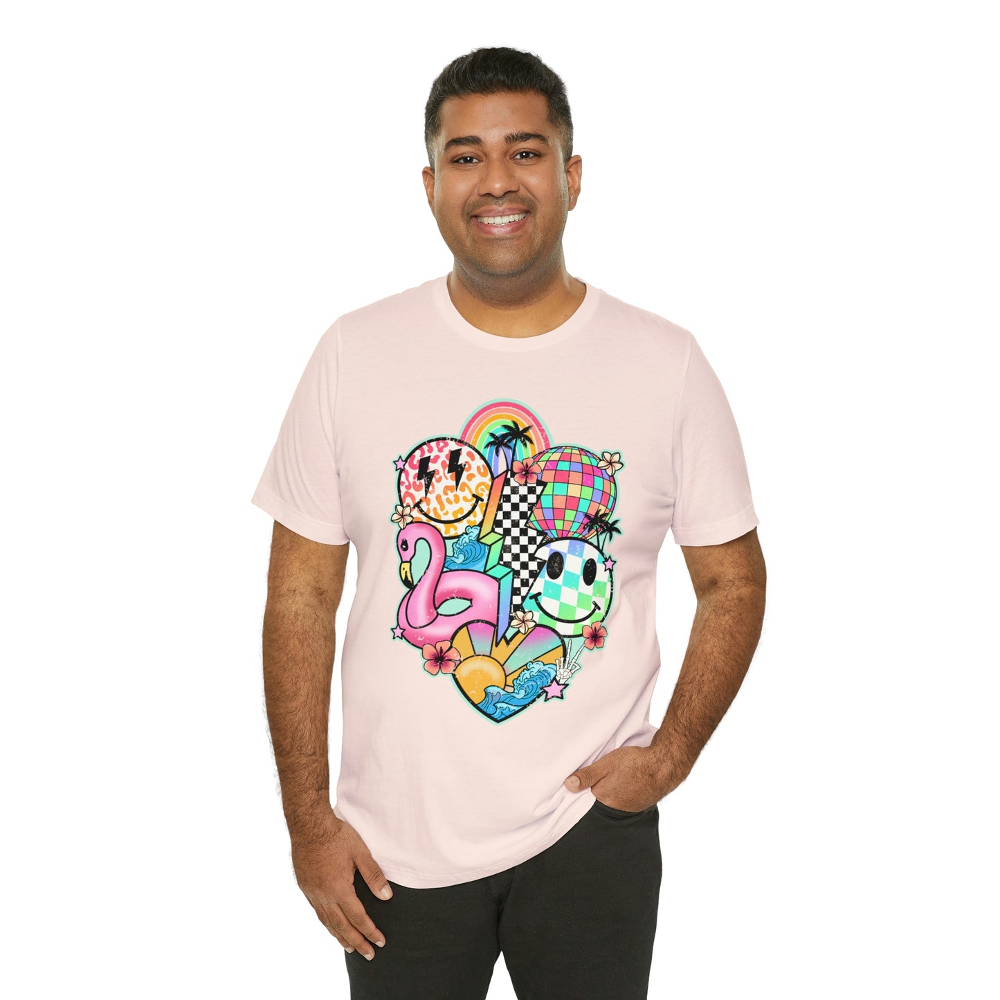 Neon Smiley Pool Party Tee - Unisex Shirt