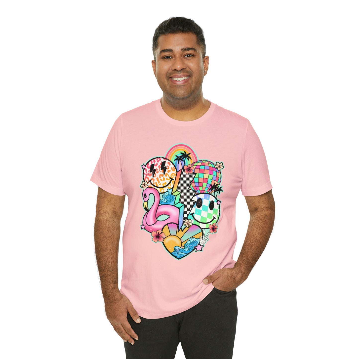 Neon Smiley Pool Party Tee - Unisex Shirt
