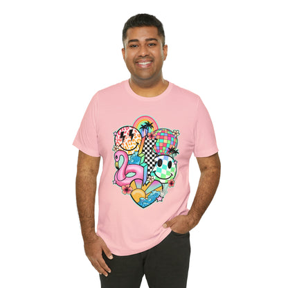 Neon Smiley Pool Party Tee - Unisex Shirt