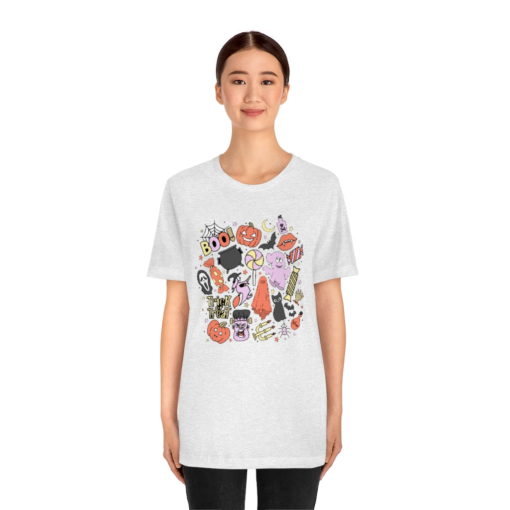 Trick-Or-Treat Spooky Doodles Tee - Unisex Shirt