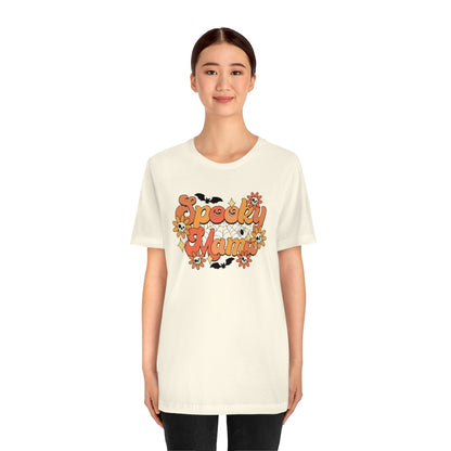 Bats Flowers And Skulls Summer "Spooky Mama" Tee - Unisex Shirt