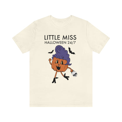 "Little Miss Halloween" Jack-O-Lantern Tee - Unisex Shirt