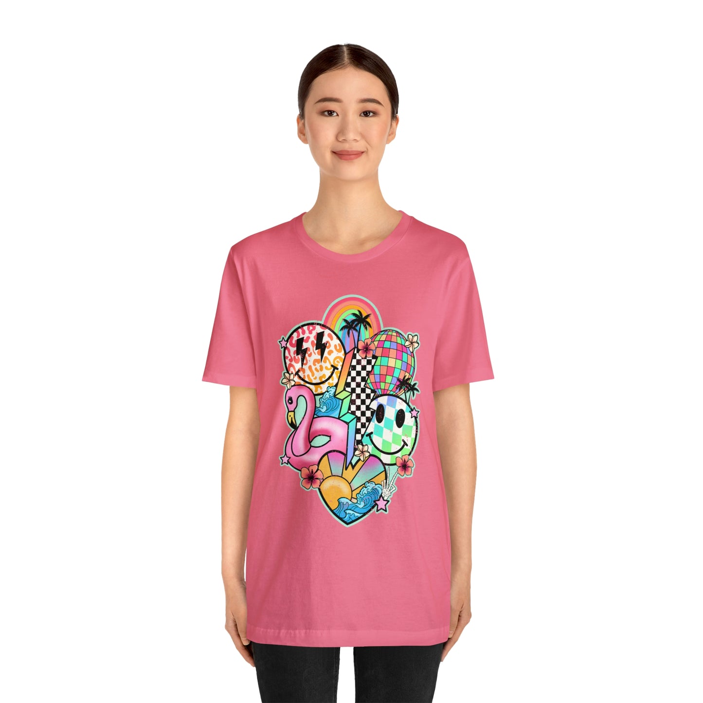 Neon Smiley Pool Party Tee - Unisex Shirt