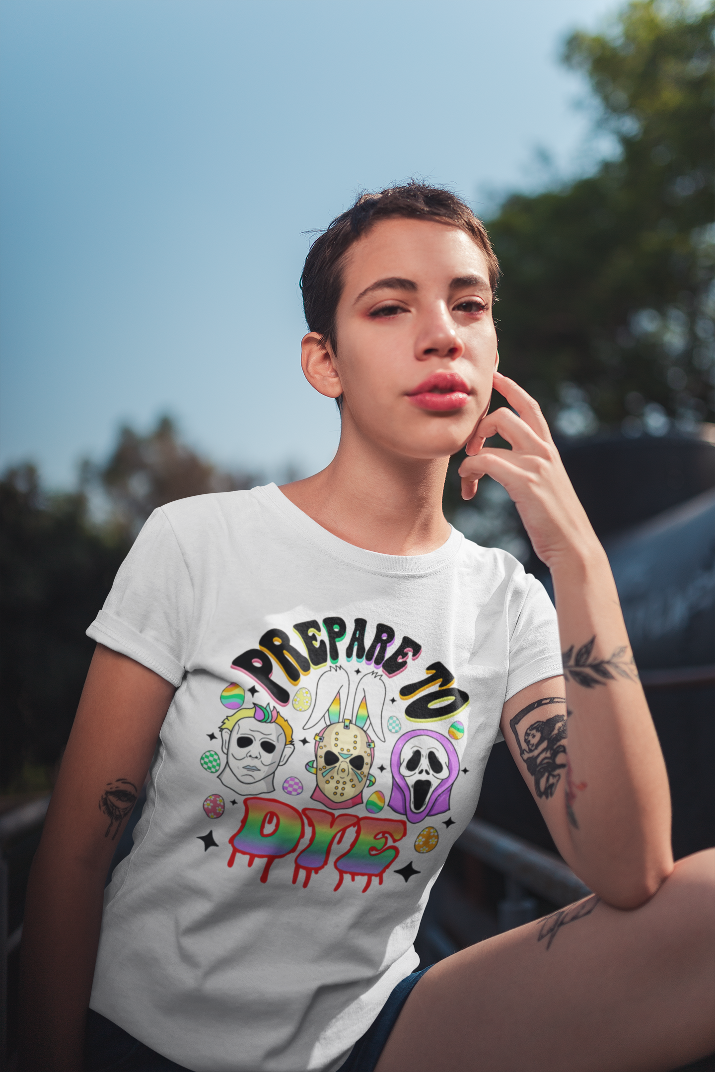 "Prepare to Dye" Colorful Horror Tee - Unisex Shirt