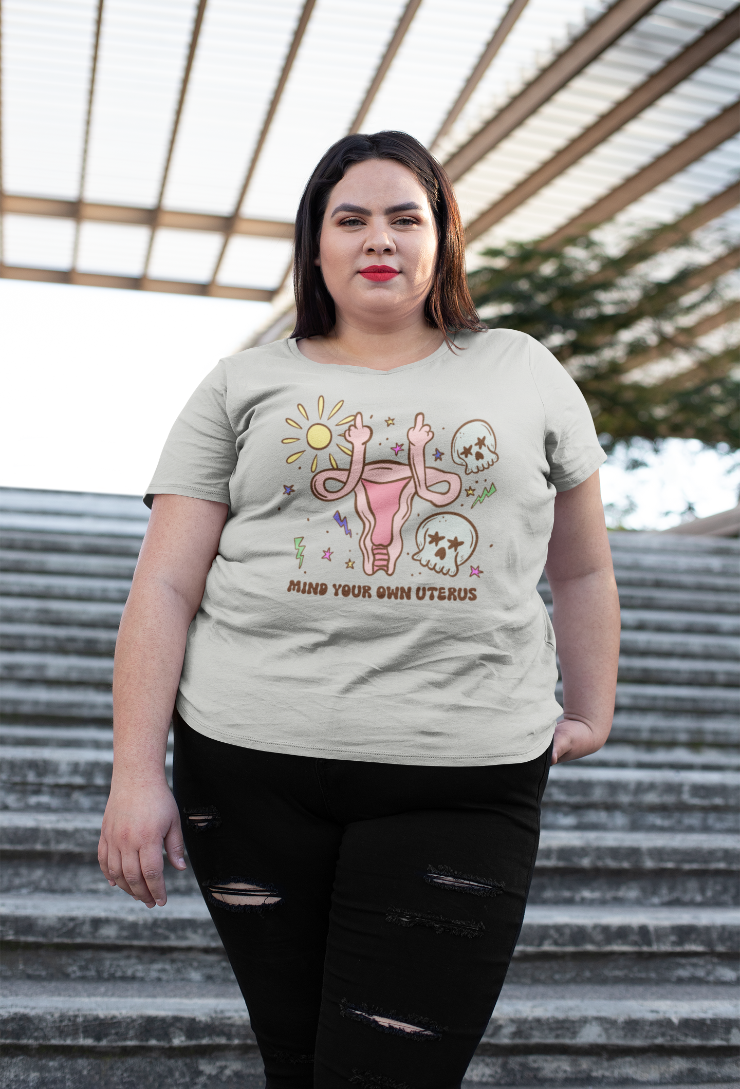 Sun And Skull "Mind Your Own Uterus" Tee - Unisex Shirt