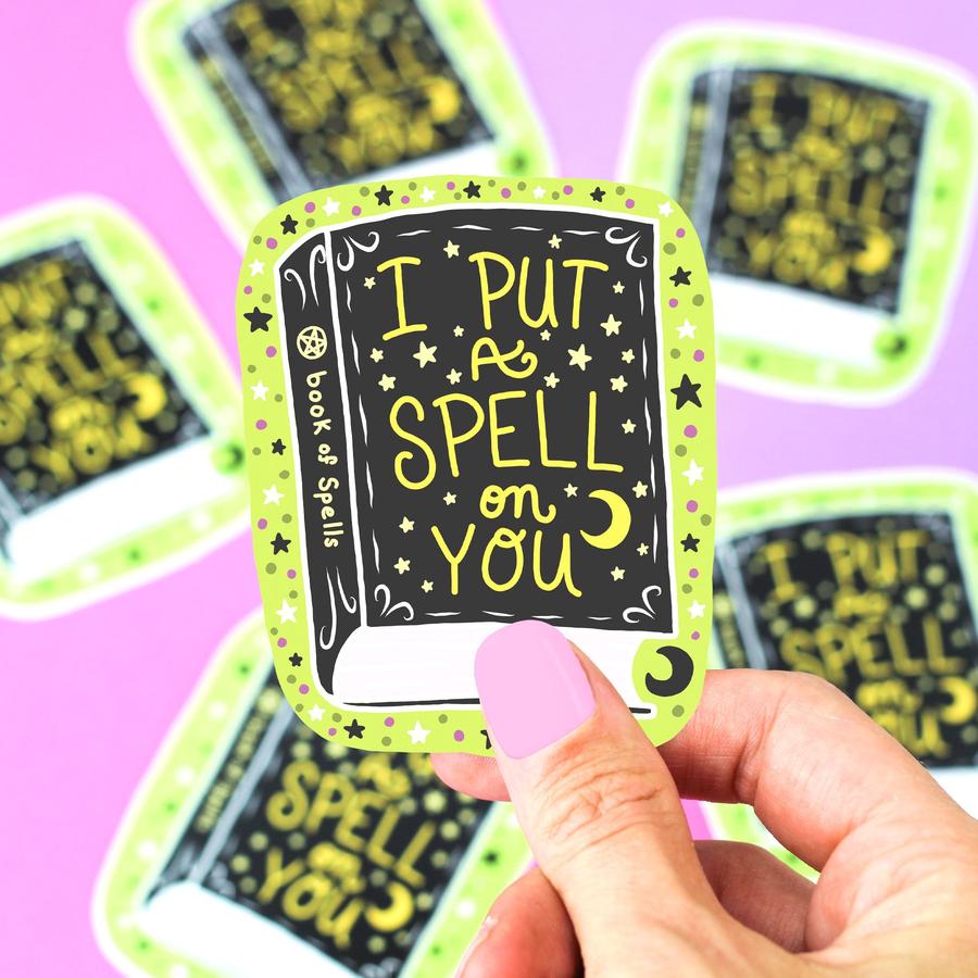 "I Put a Spell On You!" Book of Spells Vinyl Sticker (Turtle's Soup)