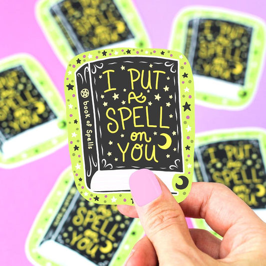 "I Put a Spell On You!" Book of Spells Vinyl Sticker (Turtle's Soup)