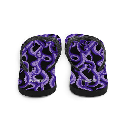 Purple Tentacles Flip-Flops
