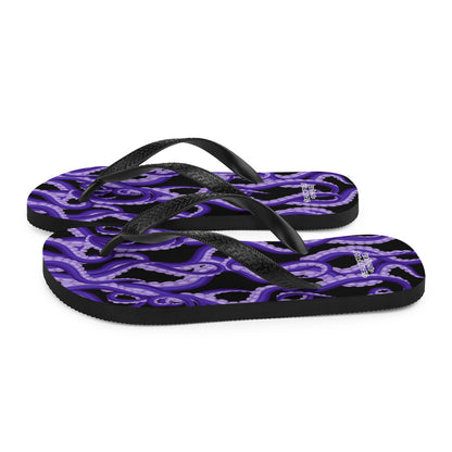 Purple Tentacles Flip-Flops
