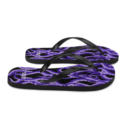 Purple Tentacles Flip-Flops