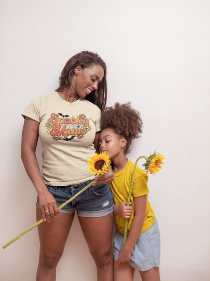 Bats Flowers And Skulls Summer "Spooky Mama" Tee - Unisex Shirt