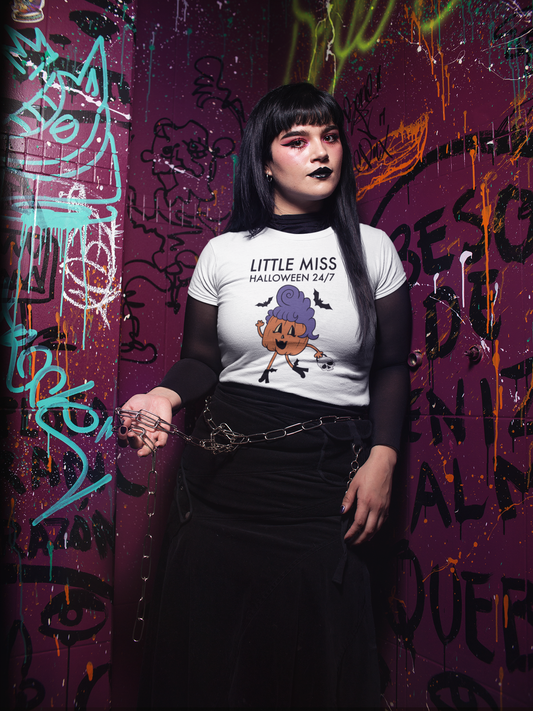 "Little Miss Halloween" Jack-O-Lantern Tee - Unisex Shirt